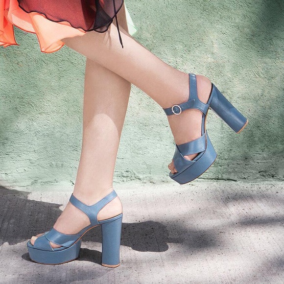 Jill Stuart Amaya platform heels in petrol sz 40. Never worn. - Picture 7 of 7